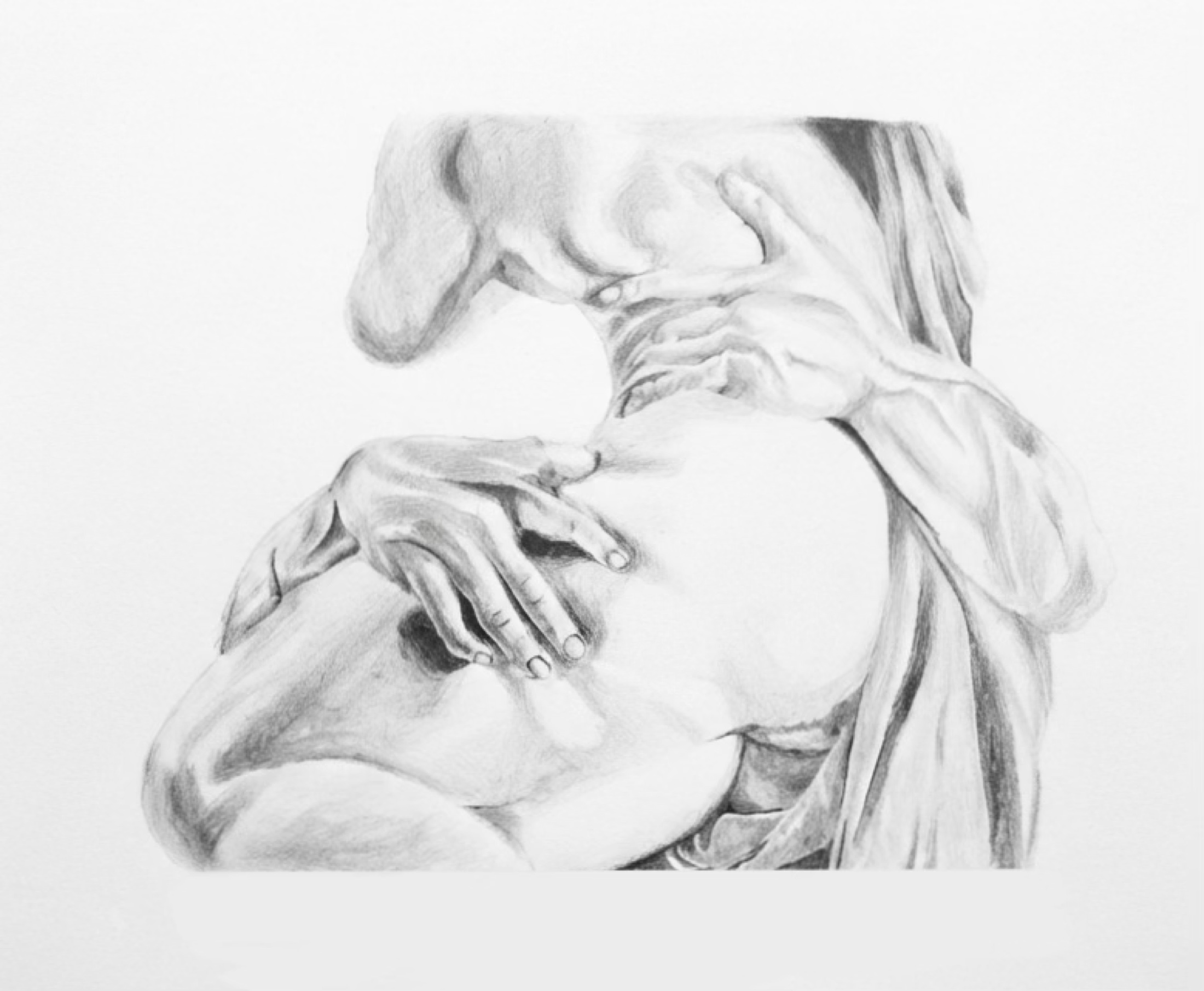 drawings — N° 4 — Study of The Rape of Proserpina — graphite on paper, 21 x 29,7 cm, 2022