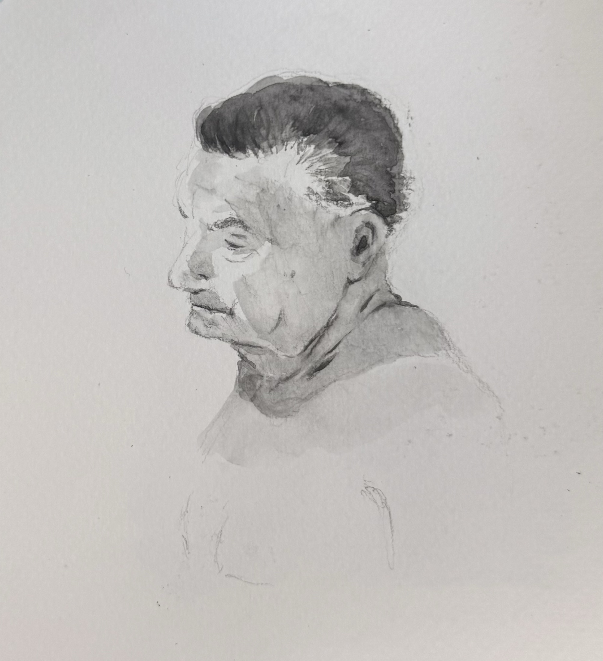 Life drawings — N° 5 — head study, 2026